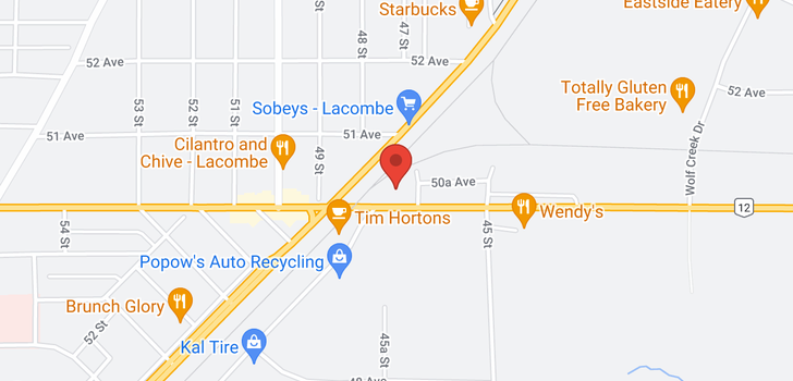 map of 4550 / 4552 50 Avenue